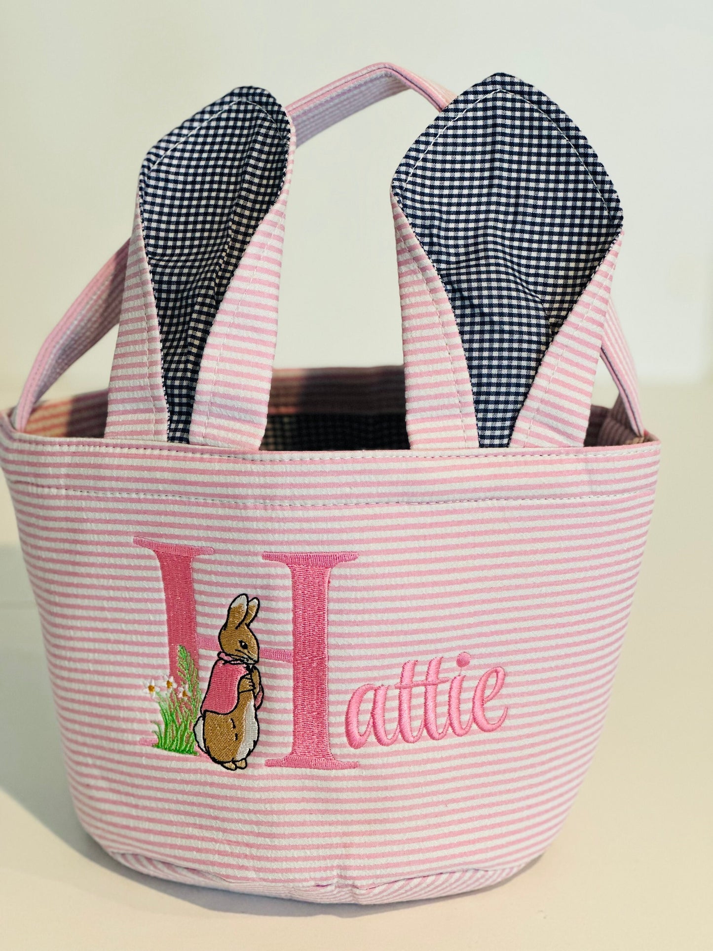 Personalized Embroidered Easter Basket