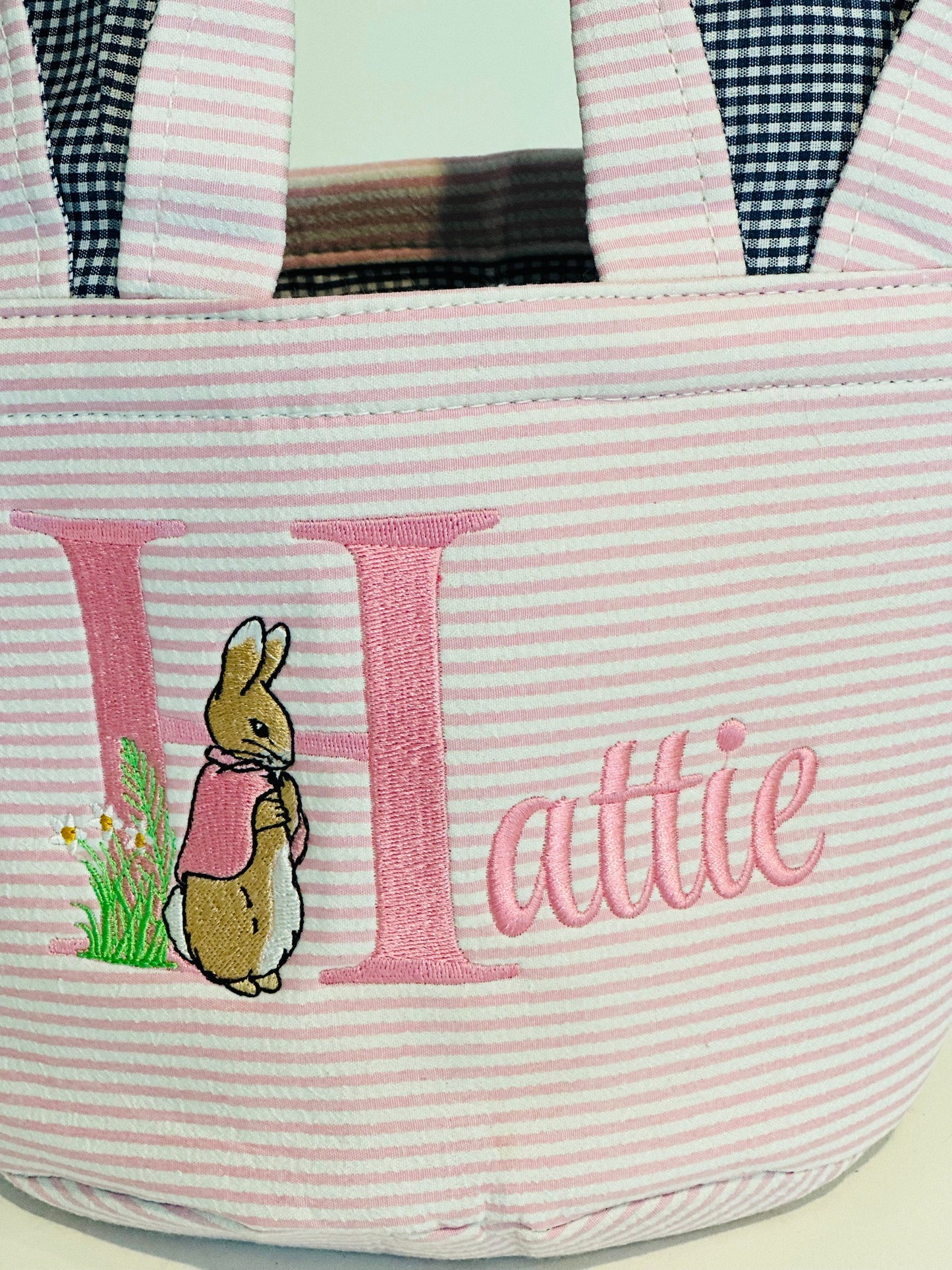 Personalized Embroidered Easter Basket