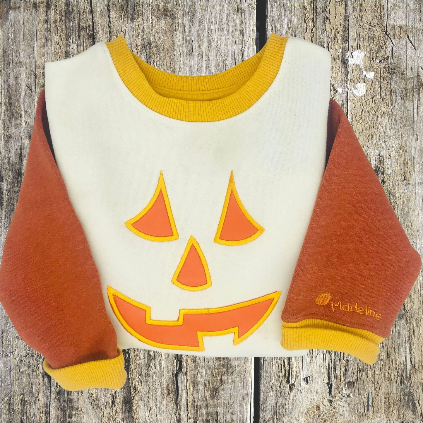 Cute Toddler Fall Pumpkin Applique' Sweatshirt