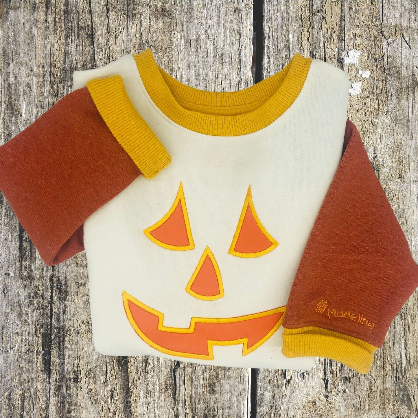 Cute Toddler Fall Pumpkin Applique' Sweatshirt